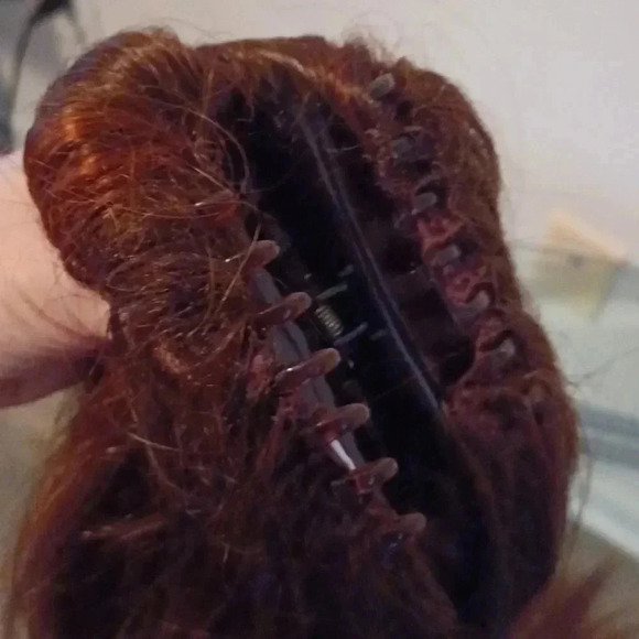 💙🌹Brown/red color ponytail clip - Picture 5 of 6